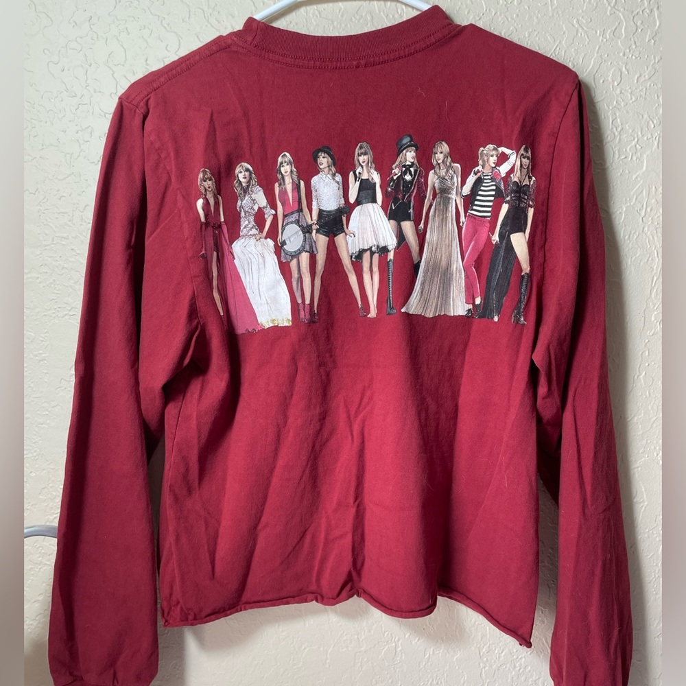 Taylor Swift Red Era Taylor’s Version Cropped Long Sleeve